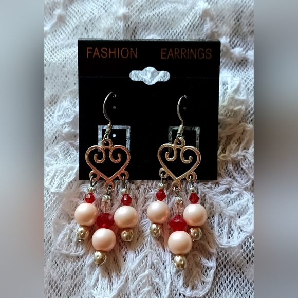 Handmade Valentine Earrings - Picture 1 of 2